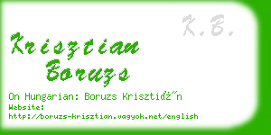 krisztian boruzs business card